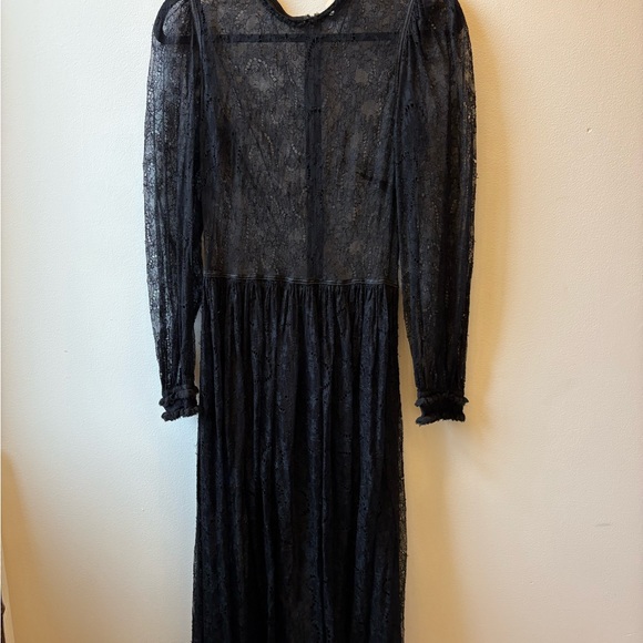 Ulla Johnson Black Lace Maxi Dress 8 - Picture 3 of 9